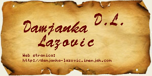 Damjanka Lazović vizit kartica
